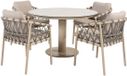 4 Seasons Outdoor Sarah Piacenza dining tuinset 120xH75 cm 5 delig keramiek latte Taste 4SO