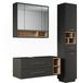 Vicco Meuble de salle de bain Beatrice, Antraciet/Sonoma, 3 pièces