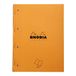RHODIA 118015C - Geniet Notitieblok Zijdelings N°118 Oranje - A4 - Grote Ruitjes Séyès - 80 Afscheurbare Vellen Geperf. 4 Gaten - Clairefontaine Wit Papier 80 g/m² - Omslag van Gecoat Karton
