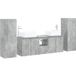 Maison Exclusive - Ensemble de 5 meubles de salle de bain, couleur gris béton, dimensions 136 x 35 x 80 cm