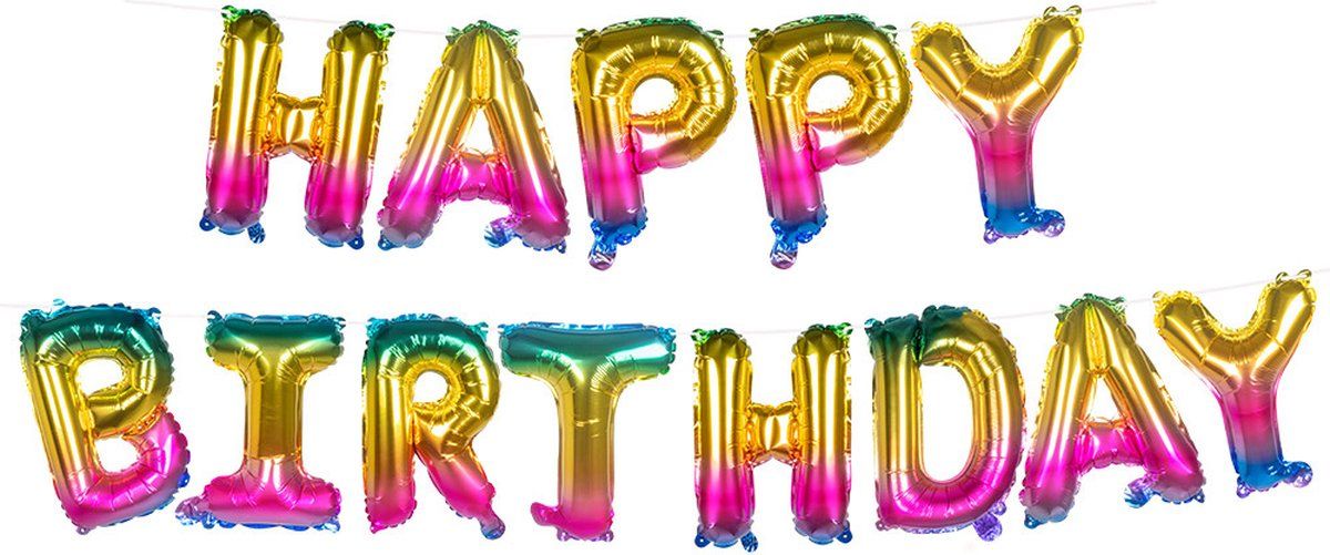 Boland Folieballonslinger Happy Birthday 800 Cm - Multi