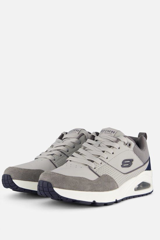 Skechers Uno - Retro One Heren Sneakers - Grijs - Maat 43