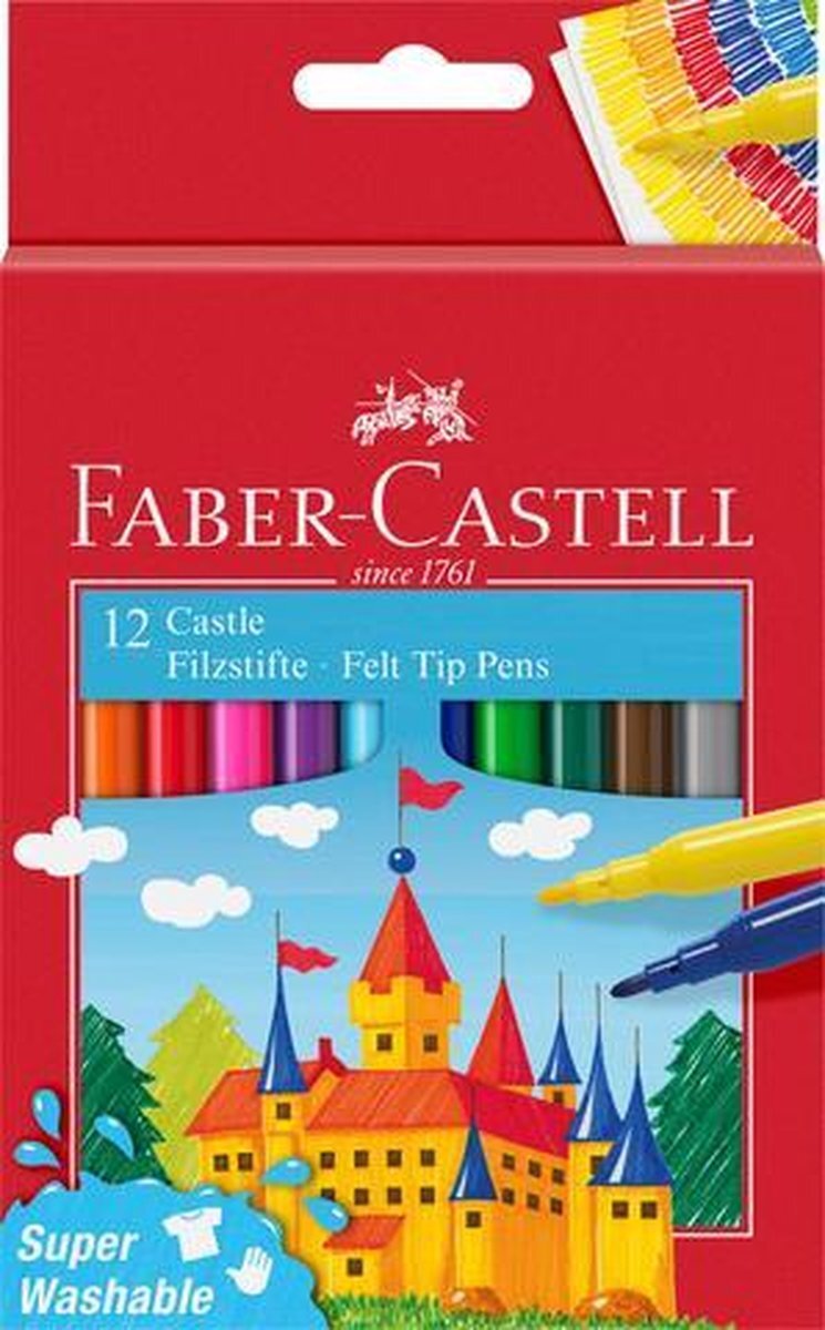 Faber-Castell Faber Castell Viltstiften Super Washable Junior 12 Stuks