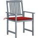 Maison Exclusive - Lot de 8 chaises de jardin en bois d'acacia massif gris avec coussins