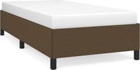 vidaXL Cadre de lit sans matelas, marron foncé, 100x200 cm, tissu