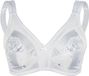 Sassa Mode soft Bh zonder beugel - 12906 - Brede bandjes - Grote maten - Wit - beige - 115B