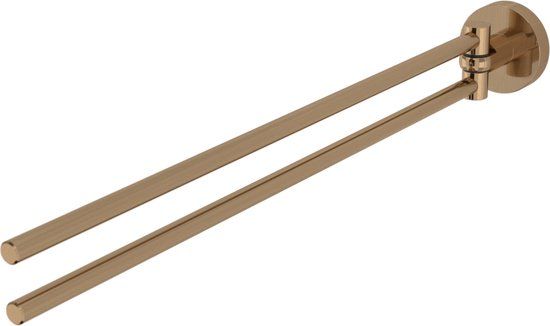 Haceka Kosmos Dubbele Handdoekhouder Geborsteld Koper - 5.3x40.7x5.3 cm