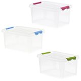 Grote plastic container natuurlijke 17 liter, één maat (gesorteerde kleur)