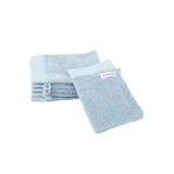 TOM TAILOR Washandschoen, set van 6, 16 x 21 cm, 100% katoen/badstof, lichtblauw