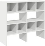 vidaXL Schoenenrekken 2 st stapelbaar 89,5x30x40 cm wit