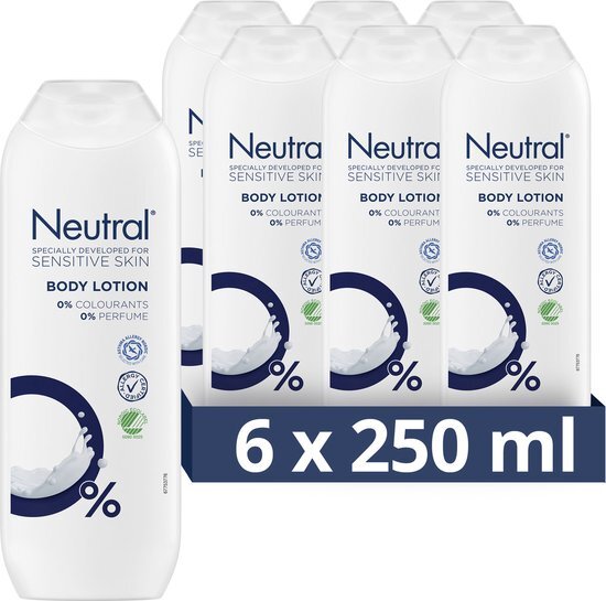 Neutral Bodylotion Parfumvrij - 6 x 250ml - Voordeelverpakking