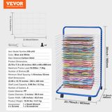 Vevor Art Droogrek 25 Afneembare Planken Verfdroogrek Blauw