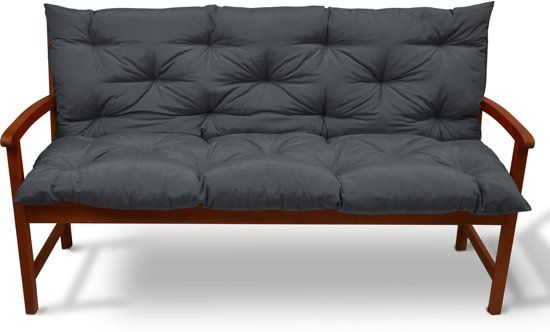 Beautissu Tuinbankkussen Flair BR 100x100cm graphiet grijs