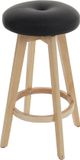MCW Barkruk Navan - Zwart - Kunstleer - Hout - 67 cm
