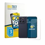 BROTECT Screenprotector 3 Stuks voor Motorola Moto G87 (Voor+Camera) Beschermglas transparant