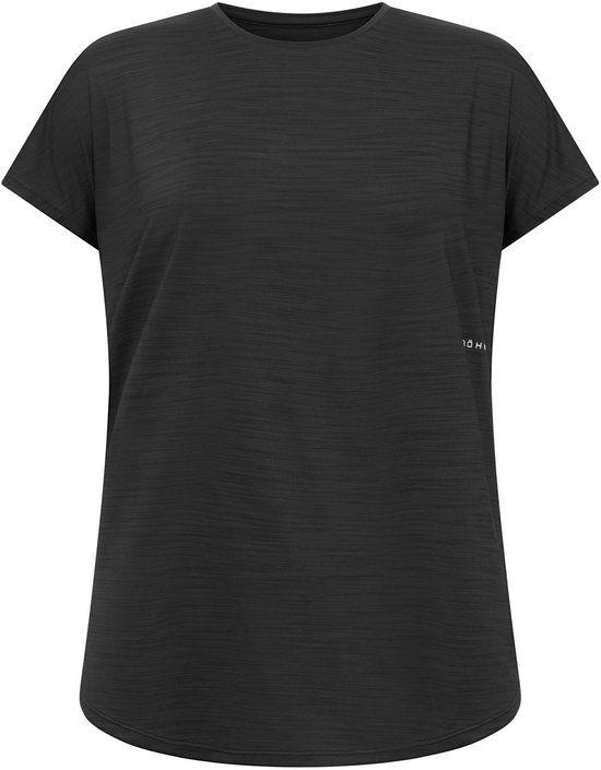 RÖHNISCH Motion Tee Dames Zwart Korte Mouw Polyester