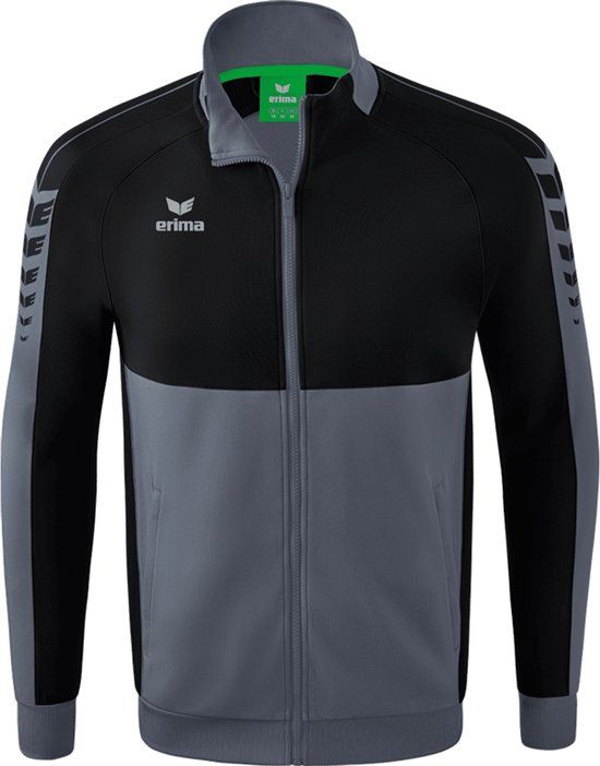 Erima Six Wings Worker Jack Kinderen - Slate Grey / Zwart - Maat 128