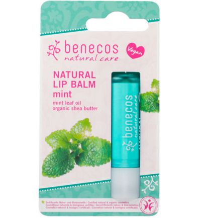 Benecos Lipbalm mint 1ST - Vegan - Hydrateert en beschermt - Zonder paraffine