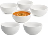 Vessia Soepkommen Ivoorkleurig - wit - 12x stuks - 16 x 7 cm - keramiek