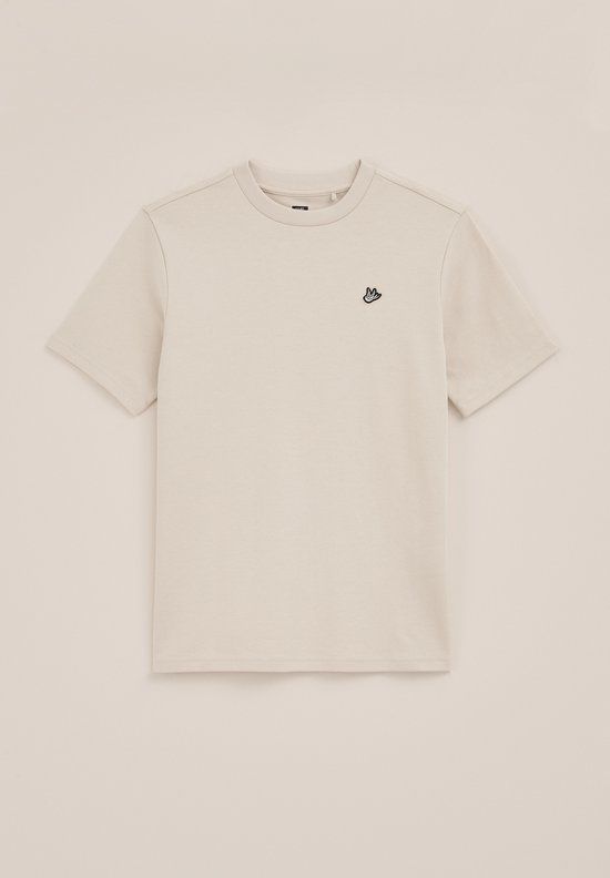 WE Fashion Jongens T-shirt Beige Katoen Maat 110/116