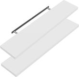 Casaria Wandplank – 2 St. 90 cm 15kg Belastbaar – Wit mat