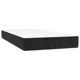 vidaXL Boxspring met matras fluweel zwart 120x200 cm