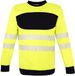 Korntex Sweatshirt haute visibilité avec zone d'impression KX1001 - Jaune signal/Noir - XL