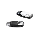 Audi 8W0071208S9R sleutelkastje, met ringlogo, alleen voor sleutels 4M0959754 8W0959754 8S0959754 *zonder chroomclip (gletsjerwit)