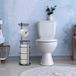 Unyqoos® Toiletrolhouder vrijstaand van metaal met opbergruimte