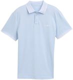 Tom Tailor Piqué polo met stretch - Maat S - Light Metal Blue