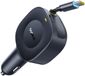 Baseus PrimeTrip VR2 Autolader 60W avec câble USB-C rétractable Noir
