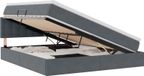 vidaXL - Opbergbed met hoofdeinde - Donkergrijs - 180 x 200 cm - Fluweel