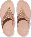 FitFlop Lulu Glitter Toe-Thongs PU Glitter Dames Slippers - Rose Gold