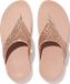 FitFlop Lulu Glitter Toe-Thongs PU Glitter Dames Slippers - Rose Gold
