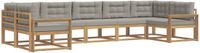 vidaXL - Buiten - bank - set - 7 - st - Wit - en - Lichtgrijs