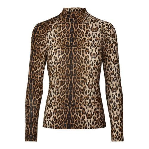 Lollys Laundry top met col en panterprint