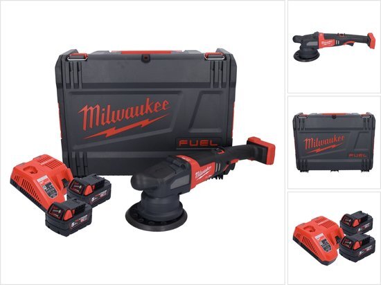 Milwaukee M18 FROP21-502X Accu Excentrische Polijstmachine 150mm 18V 5.0Ah M18 FUEL™ in HD Box - 4933478837