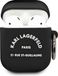 Karl Lagerfeld Airpods - Airpods 2 Case - Zwart - Silicone - White RSG Logo