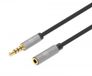 Manhattan 356046 audiokabel 3 m 3.5mm Zwart, Zilver