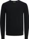 JACK & JONES Emil pull en maille col rond coupe ajustée homme pull noir