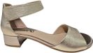 Caprice Carla Sandalen Dames Zilver Metallic - Maat 38.5 - Suède - Blokhak