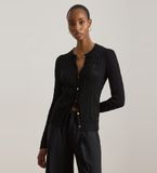 Lauren Ralph Lauren Cardigan en coton écru noir