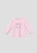 s.Oliver T-Shirt met lange mouwen, glittermotief en elastische manchetten, roze, maat 80