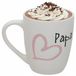 Gerimport Vaderdag cadeau mok - wit - 360 ml - hartjes - liefde