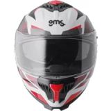 GMS-Moto Gelero, casque intégral, couleur: Blanc/Rouge/Gris, taille: XS
