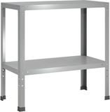 vidaXL Planttafel 100 x 40 x 80 cm Gegalvaniseerd staal zilver