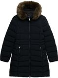 Superdry Fuji Jas Met Capuchon En Imitatiebont Dames Zwart L