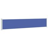 vidaXL Tuinscherm uittrekbaar 117x614 cm blauw