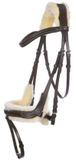 Kavalkade Hoofdstellen voor paarden Ivy W. Sheepskin bruin Leer Unisex Volwassenen