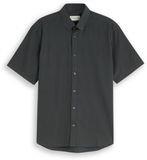 Tom Tailor - Regular fit overhemd met korte mouwen en ruitpatroon - Maat L - darkest olive check